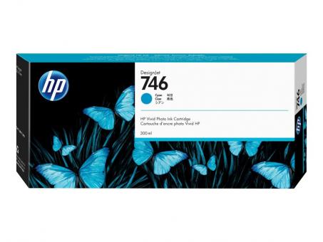 HP 746 300-ml Cyan Ink Cartridge 
