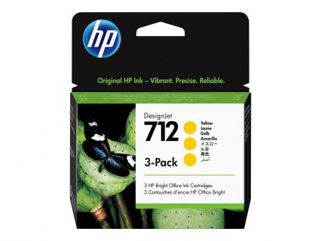 HP 712 Original Tinte yellow 29ml (3er Pack) 
